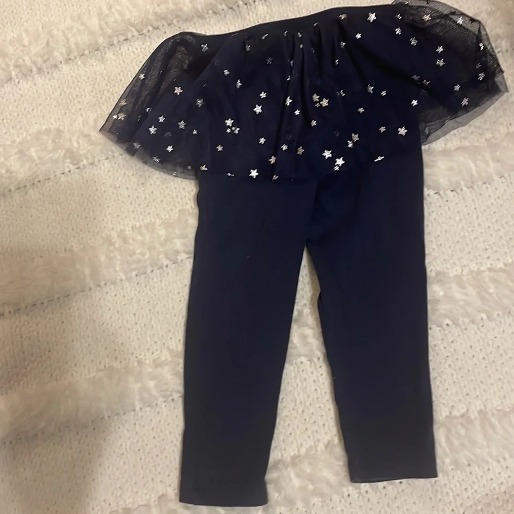 Carter’s tutu pants baby girl size 24M navy blue stars purple stripes bundle 2